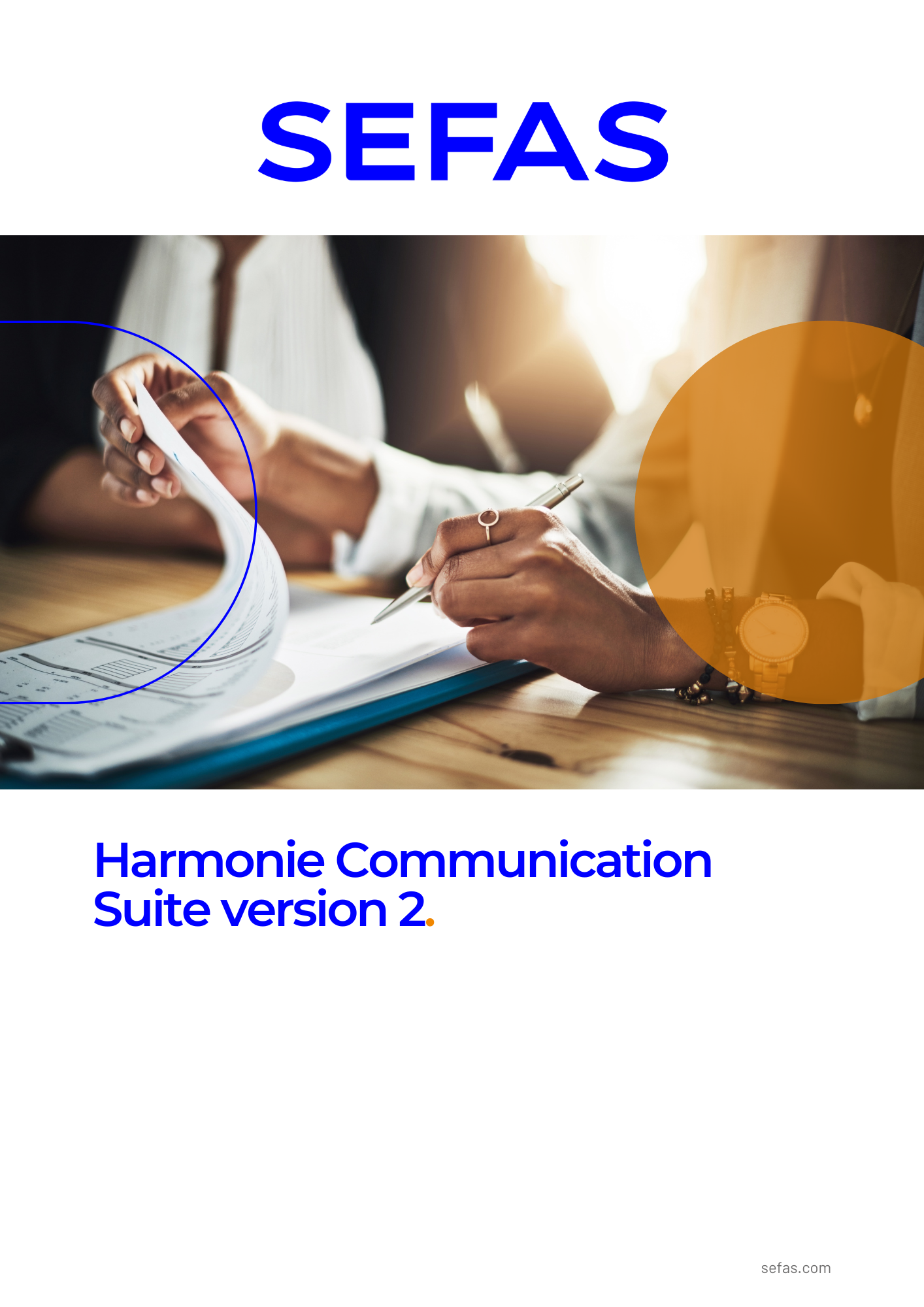 Hands holding a Sefas HCS v2 brochure